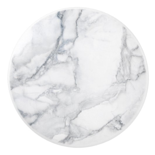 Weiße Marmorbeschaffenheit Keramikknauf (Vorderseite)