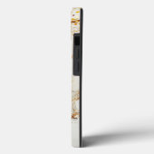 Weiße Marmorchic-Goldglitzer-Monogramm Case-Mate iPhone Hülle (Rückseite / Links)