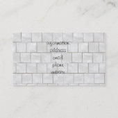 Weiße Marmorfliesen im Hintergrund Visitenkarte (Rückseite)