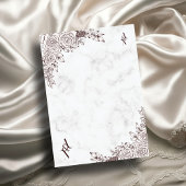 Weiße Marmorflorale Spitze islamische muslimische  Einladung