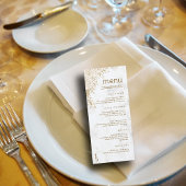 Weiße Marmorflorale Spitze islamische muslimische  Menükarte