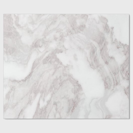 Weiße Marmorlandschaft II Geschenkpapier (Flach)