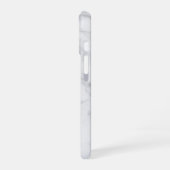 Weiße Marmormuster Boho Chic iPhone 16 Hülle (Linke Seite)