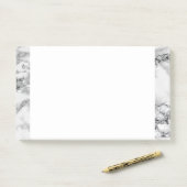 Weiße Marmorrahmen Post it Notes Post-it Klebezettel (Auf Schreibtisch)