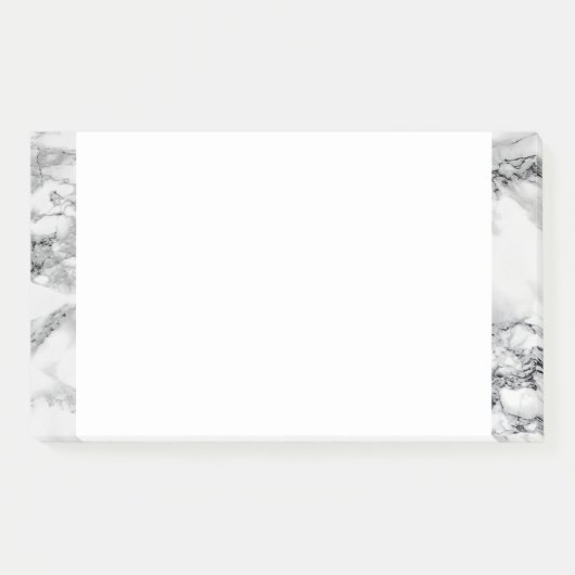 Weiße Marmorrahmen Post it Notes Post-it Klebezettel (Vorderseite)