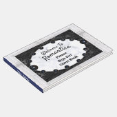 Weiße Marmorrahmen schwarze Herden Gästebuch (Ecke)