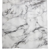 weiße Marmorsteinstruktur Duschvorhang (Vorderseite)