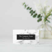 Weiße MarmorsteinVisitenkarteluxusschablone Visitenkarte (Stehend Vorderseite)