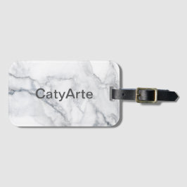 Weiße Marmorstruktur Gepäckanhänger