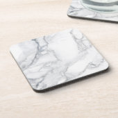 Weiße Marmorstruktur Getränkeuntersetzer (Linke Seite)
