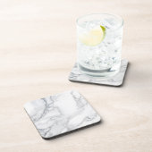 Weiße Marmorstruktur Getränkeuntersetzer (Rechte Seite)