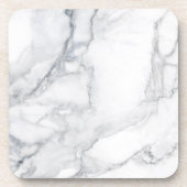 Weiße Marmorstruktur Getränkeuntersetzer (Vorderseite)