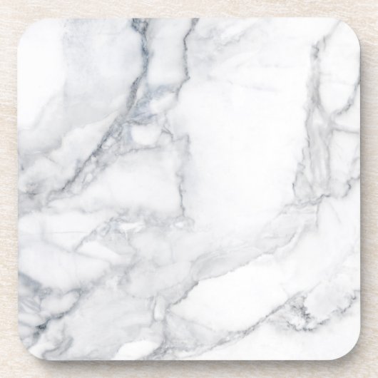 Weiße Marmorstruktur Getränkeuntersetzer (Vorderseite)