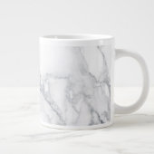 Weiße Marmorstruktur Jumbo-Tasse (Rechts)