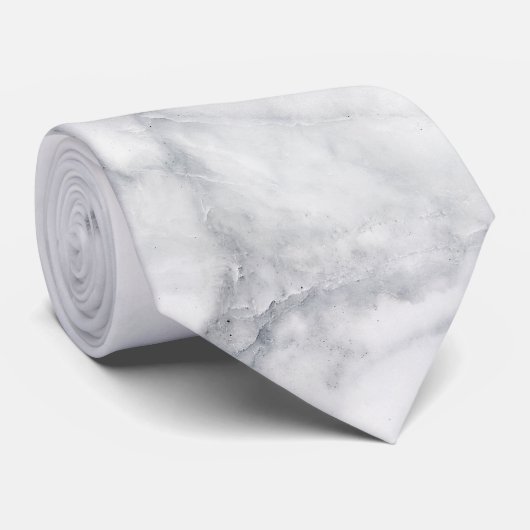 Weiße Marmorstruktur Krawatte (Gerollt)