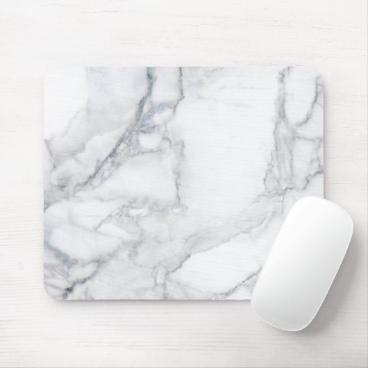 Weiße Marmorstruktur Mousepad (Mit Mouse)