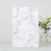 weiße Marmortextur Briefpapier (Stehend Vorderseite)