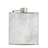 weiße Marmortextur Flachmann (Vorderseite)