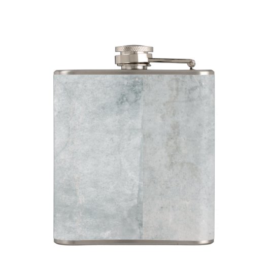 weiße Marmortextur Flachmann (Rückseite)