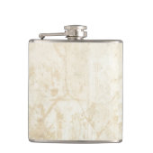 weiße Marmortextur Flachmann (Vorderseite)