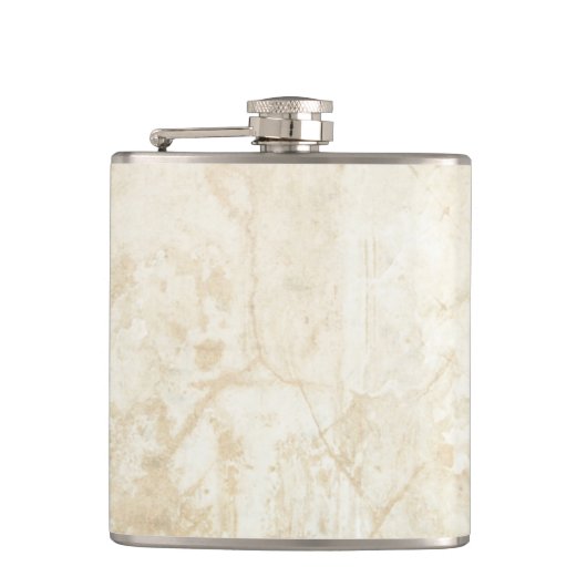 weiße Marmortextur Flachmann (Vorderseite)