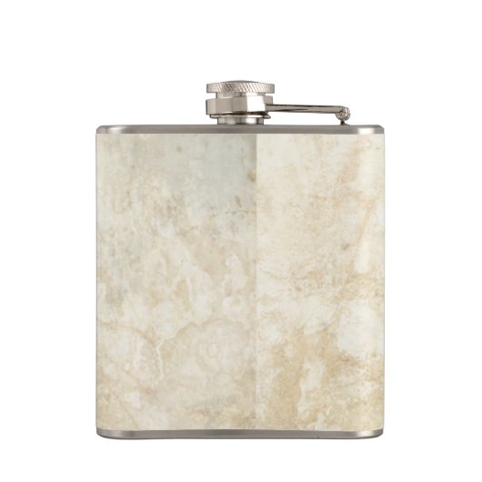 weiße Marmortextur Flachmann (Rückseite)