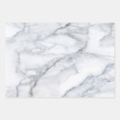 weiße Marmortextur Geschenkpapier Set (Vorderseite 3)