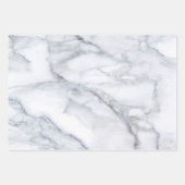 weiße Marmortextur Geschenkpapier Set (Vorderseite 2)