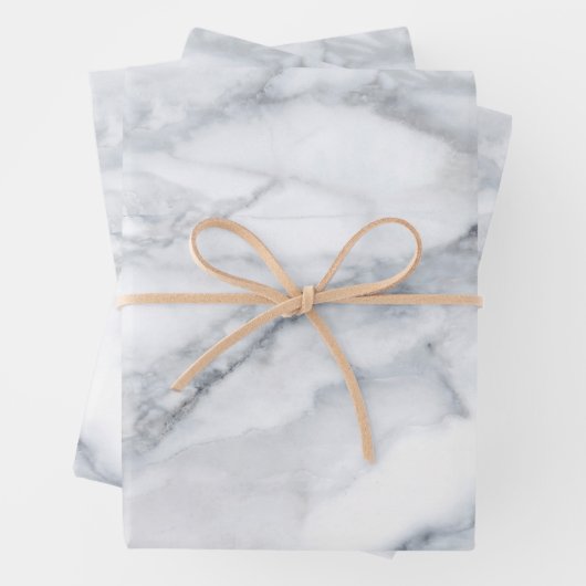 weiße Marmortextur Geschenkpapier Set (Beispiel)