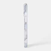 weiße Marmortextur iPhone 16 Hülle (Linke Seite)