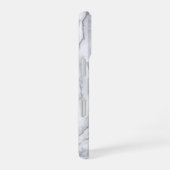 weiße Marmortextur iPhone 16 Hülle (Rechte Seite)
