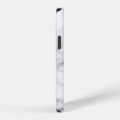 Weiße Marmortextur iPhone Hülle (Rechte Seite)