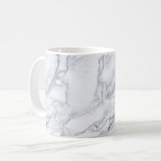 weiße Marmortextur Kaffeetasse (Vorderseite Links)