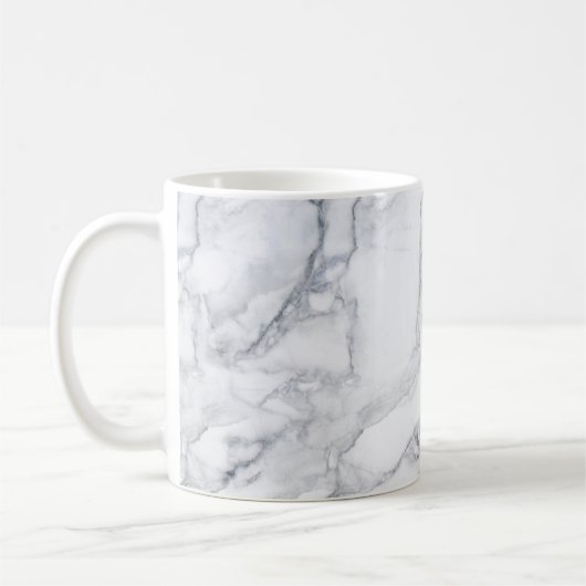 weiße Marmortextur Kaffeetasse (Links)