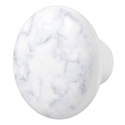 weiße Marmortextur Keramikknauf (Rechts)