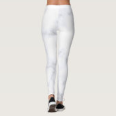 weiße Marmortextur Leggings (Rückseite)
