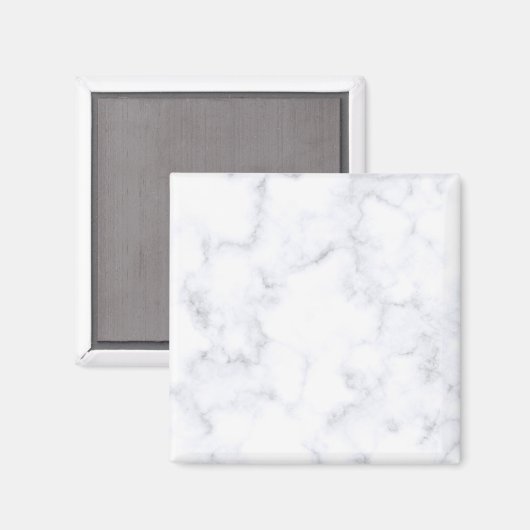 weiße Marmortextur Magnet (Vorderseite/Rückseite)