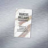 weiße Marmortextur Magnetische Visitenkarte (Beispiel)