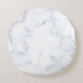 weiße Marmortextur Rundes Kissen