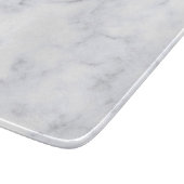 weiße Marmortextur Schneidebrett (Ecke)