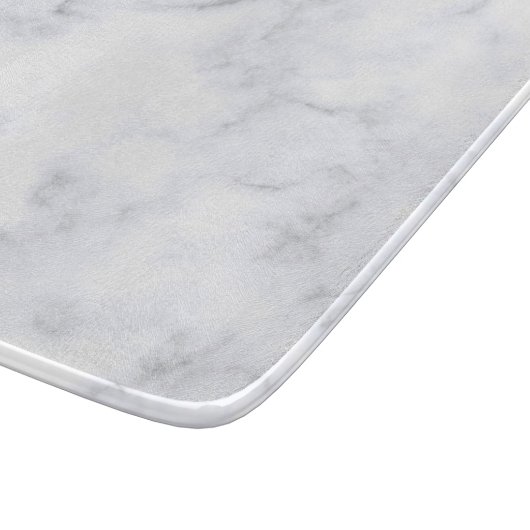 weiße Marmortextur Schneidebrett (Ecke)