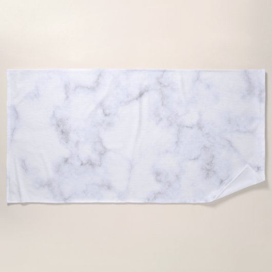 weiße Marmortextur Strandtuch (Vorderseite)