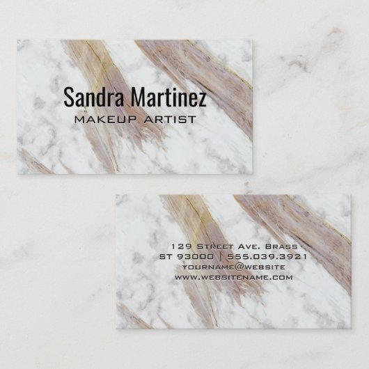 weiße Marmortextur Visitenkarte (Vorne/Hinten)