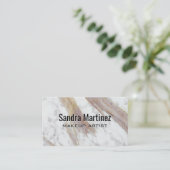 weiße Marmortextur Visitenkarte (Stehend Vorderseite)