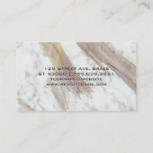 weiße Marmortextur Visitenkarte (Rückseite)