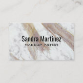 weiße Marmortextur Visitenkarte (Vorderseite)