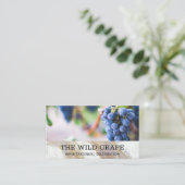 weiße Marmortextur | Weintrauben Visitenkarte (Stehend Vorderseite)