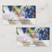 weiße Marmortextur | Weintrauben Visitenkarte (Vorne/Hinten)