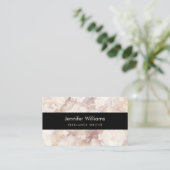 Weiße MarmorVisitenkarte Visitenkarte (Stehend Vorderseite)