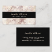 Weiße MarmorVisitenkarte Visitenkarte (Vorne/Hinten)